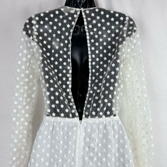 Alice McCall Forever Young White Lace Illusion Ruffle Mini Dress US 2 Bridal - Picture 6 of 11